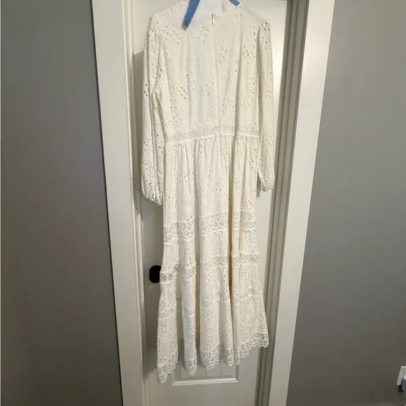 Antonio Melani White Eyelet Maxi Dress - Picture 3 of 8